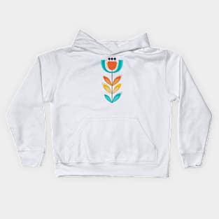 Mid Century Flower 10 Kids Hoodie